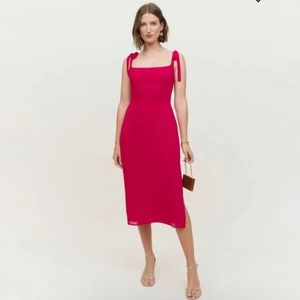 Reformation Bess Dress in Rhubarb